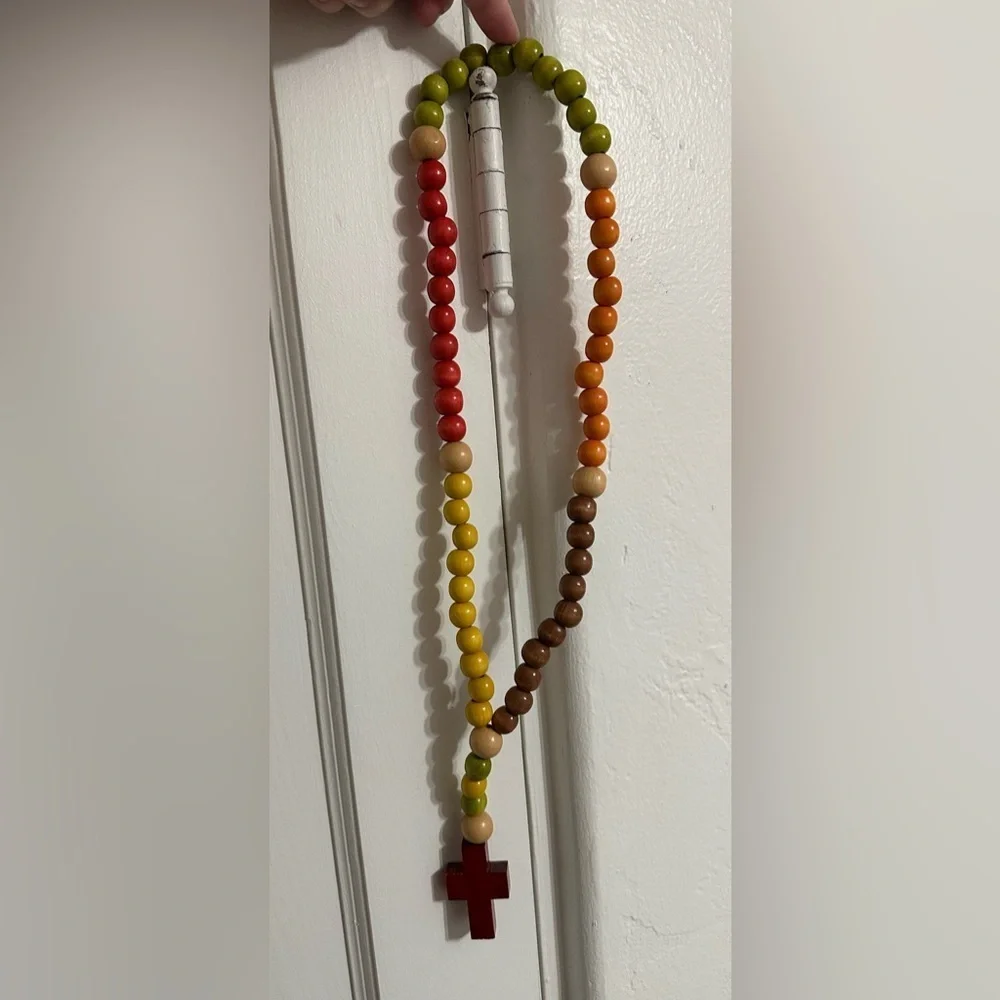 Wooden kiddie rosary